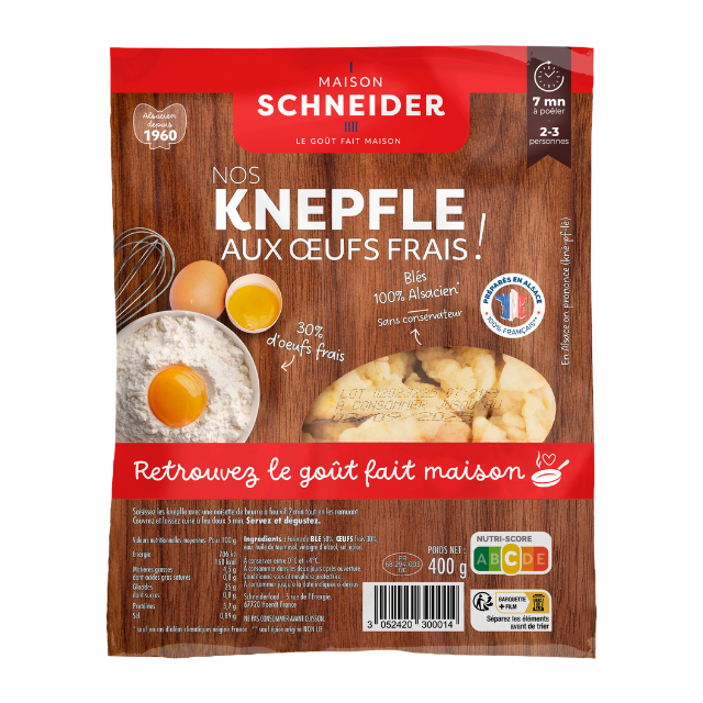 Knepfle aux oeufs frais